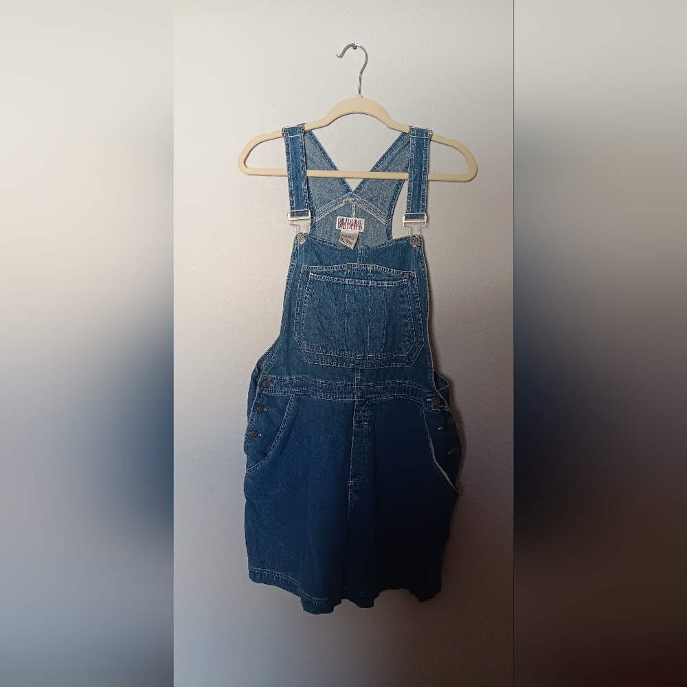 Bill Blass Jeans blue jean overall shorts size XL